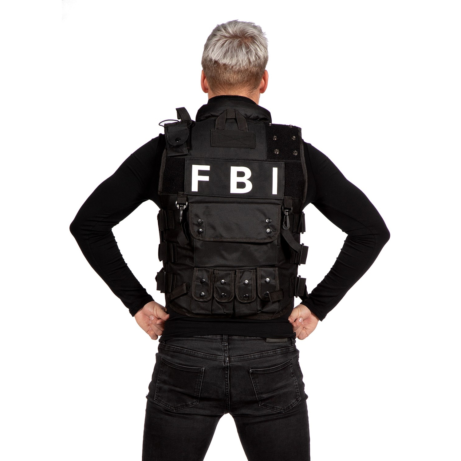 Weste FBI deluxe, schwarz, Einheitsgre Bild 3