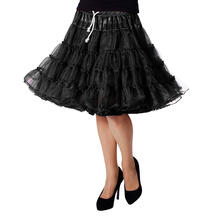 Petticoat-Deluxe, mehrlagig, knielang, schwarz