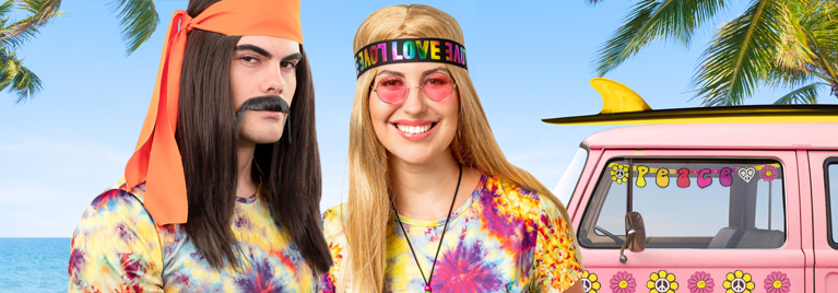 Damen-Percken 70er & Hippie