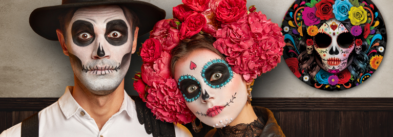 Kostme & Zubehr Day of the Dead, Voodoo & Skelett