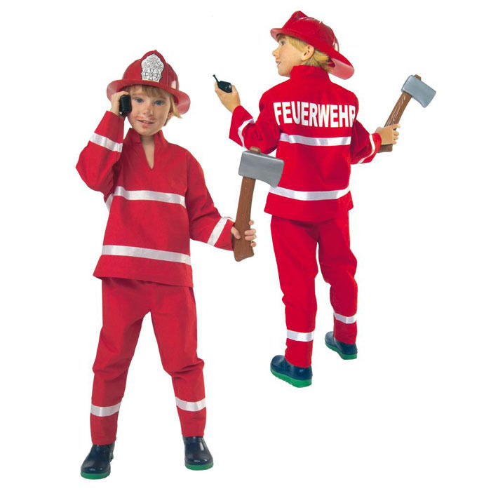 Kinder-Kostm Feuerwehr, rot, 2-tlg. Gr. 98 Bild 2