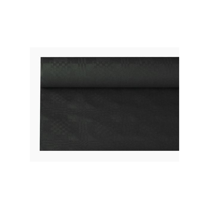 Tischdecke schwarz, Damastprgung 8x1,2m