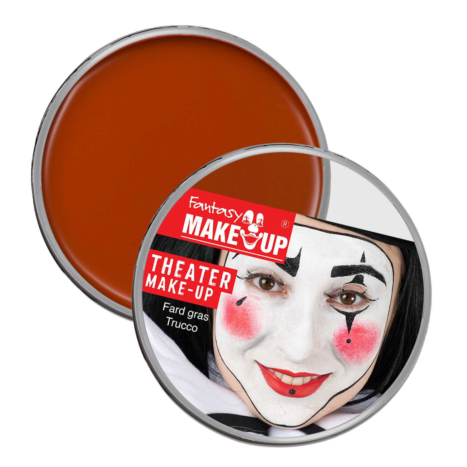 SALE Fantasy Theater-Make-Up / Creme-Schminke auf Fettbasis, 25g, Rot-Braun