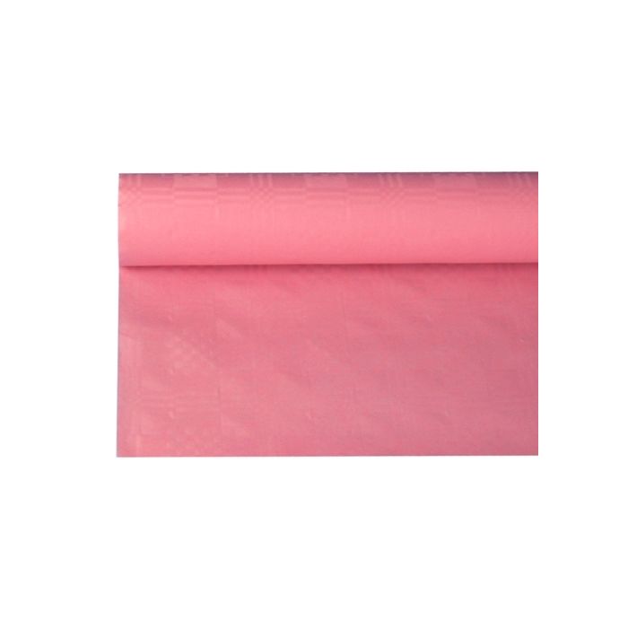Tischdecke rosa mit Damastprägung 8x1,2m