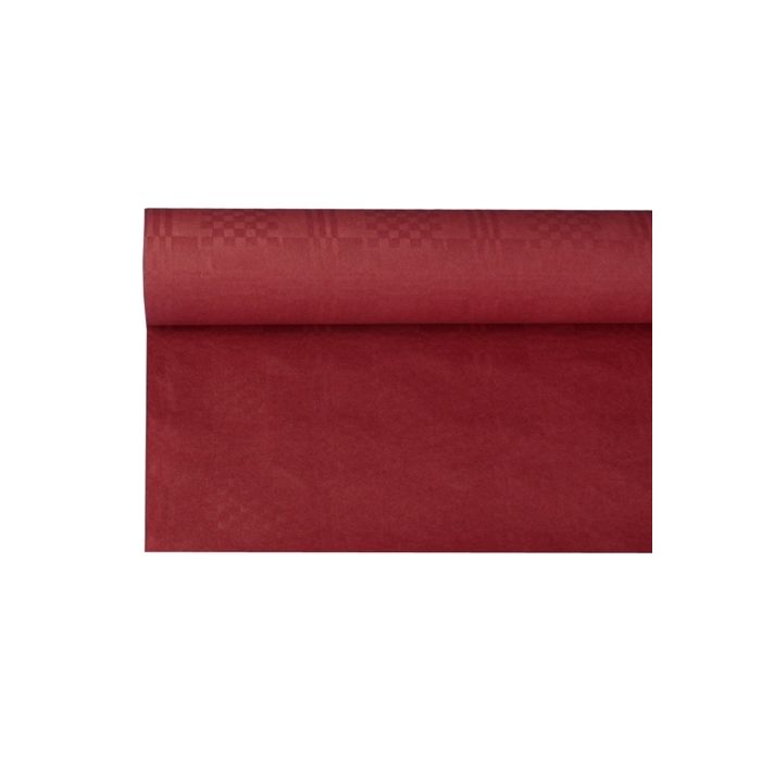Tischdecke bordeaux mit Damastprgung 8x1,2m