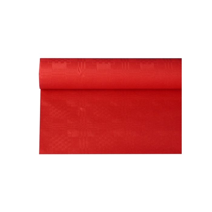 Tischdecke mit Damastprgung, 8 x 1,2 m auf der Rolle, Rot