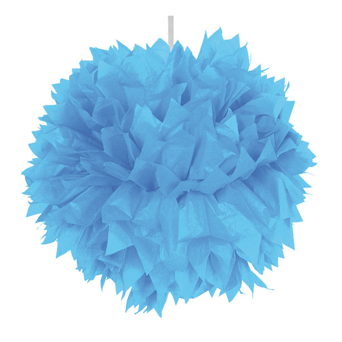 Pompom, Papier, hellblau, 30 cm, 1 Stk.