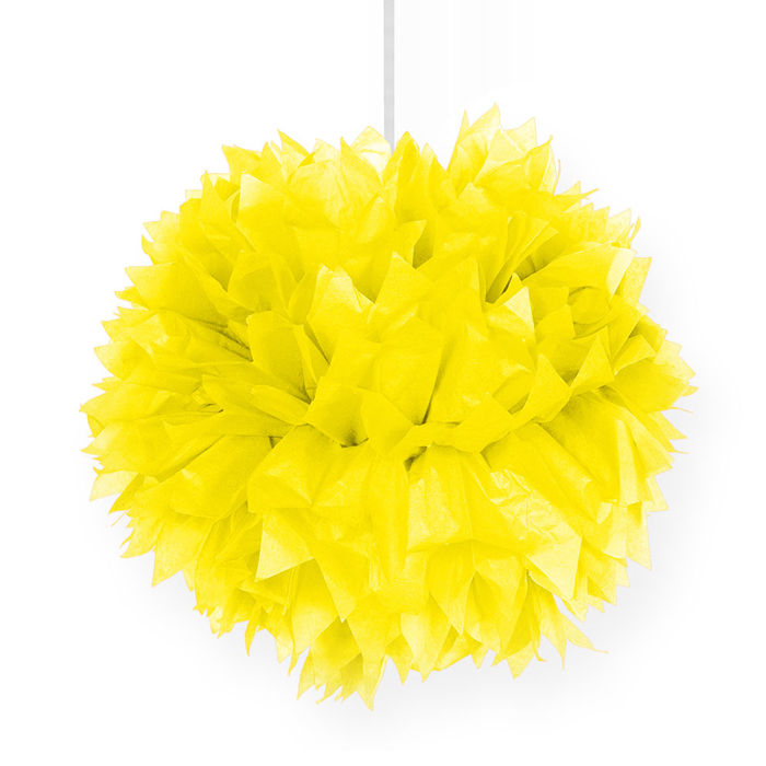 Pompom, Papier, gelb, 30 cm, 1 Stk.