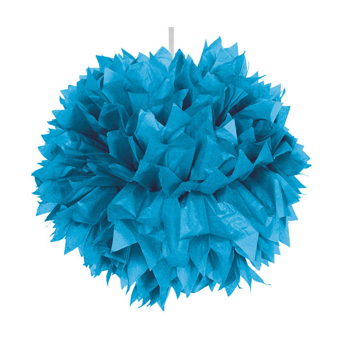 Pompom, Papier, blau, 30 cm, 1 Stk.