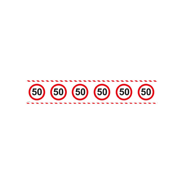 Absperrband Verkehrsschild 50, 15 m