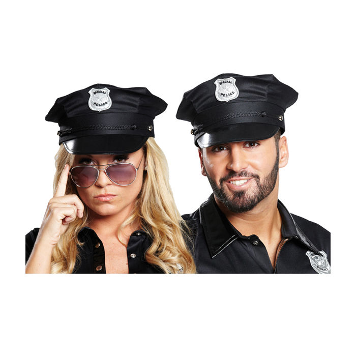 Hut Polizist / Police Cap, schwarz, KW 59