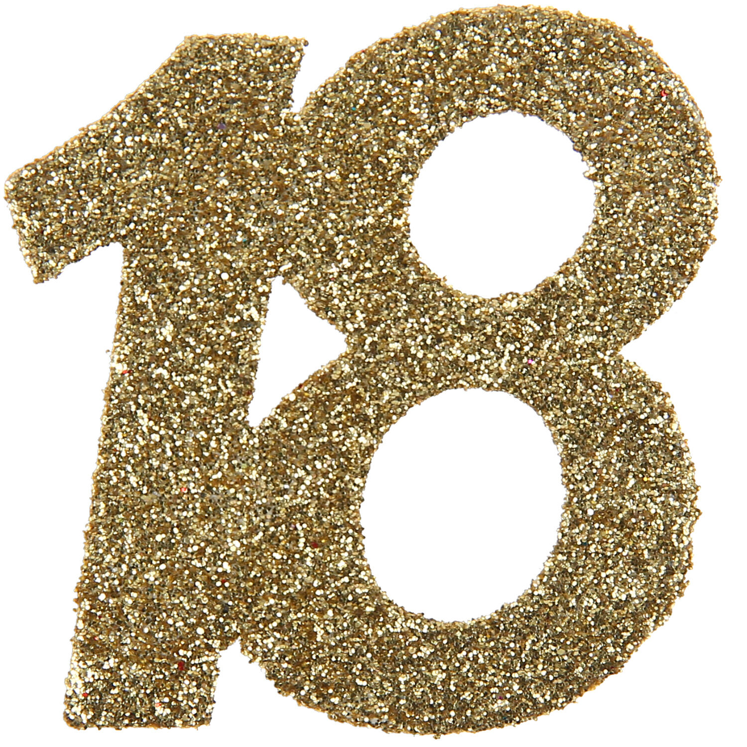 Konfetti / Streudeko Geburtstagszahl, Gold 18 Jahre, 6 x 5 cm, 6 St�ck