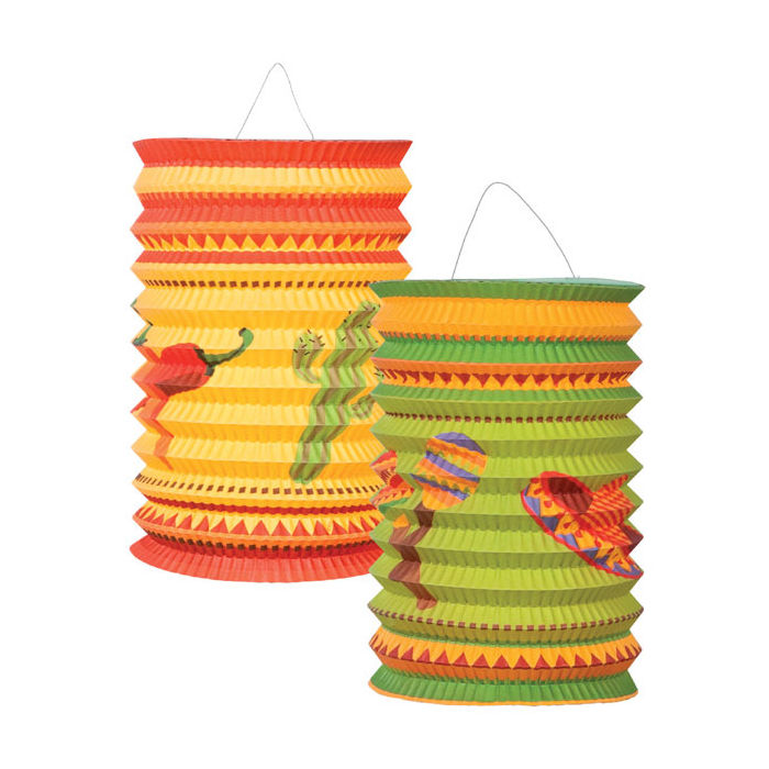 Lampions Fiesta, 2 Stk. 16 cm