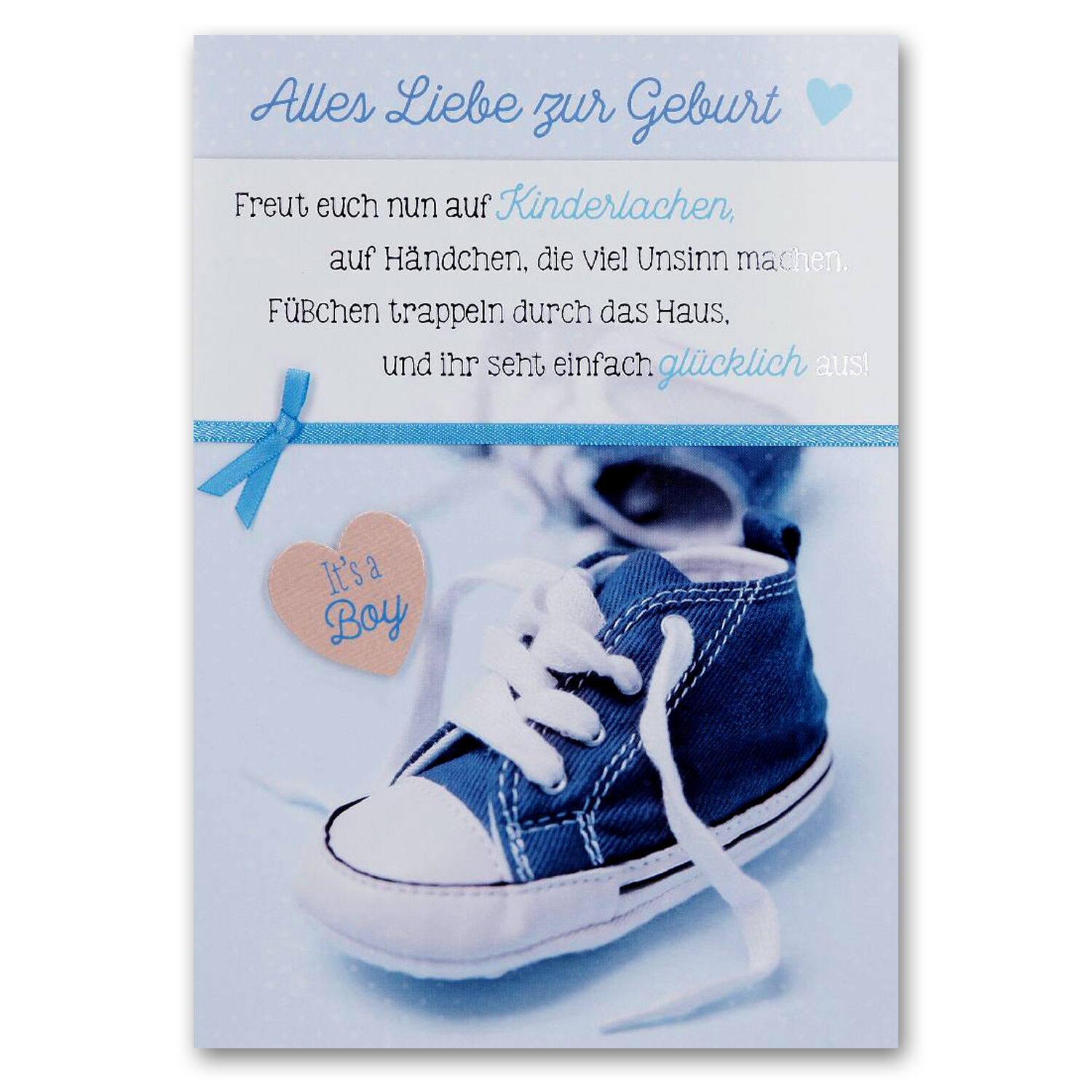 Grukarte DIN A6, Alles Liebe zur Geburt, It's a Boy- Ideal passend zu unseren Ballongren