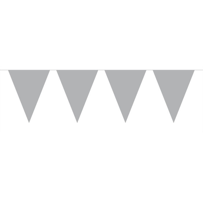 Mini-Wimpelkette silber, 3 m, 1 Stk.