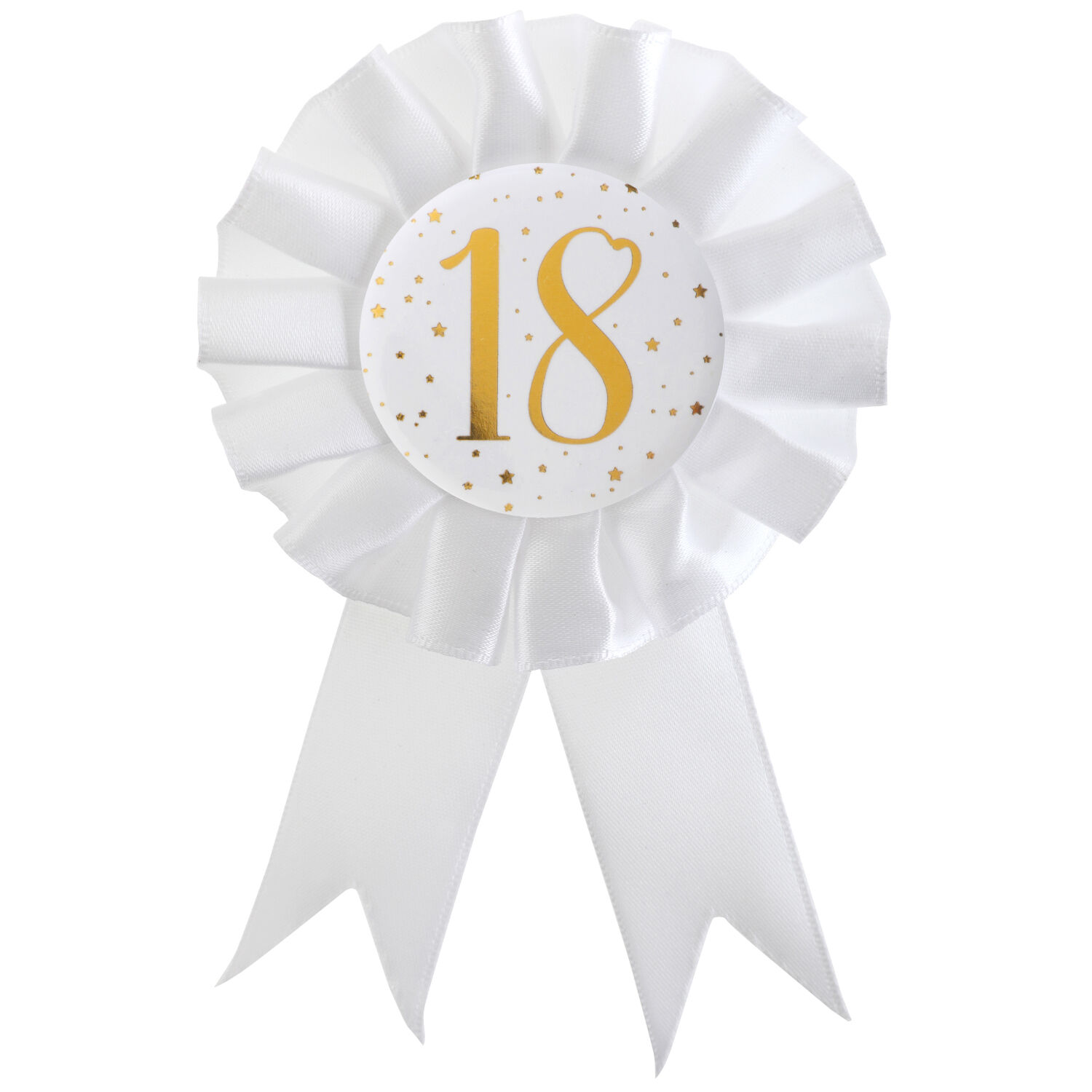 Geburtstags-Button / Rosette, 18 Jahre, � 8 x 15 cm