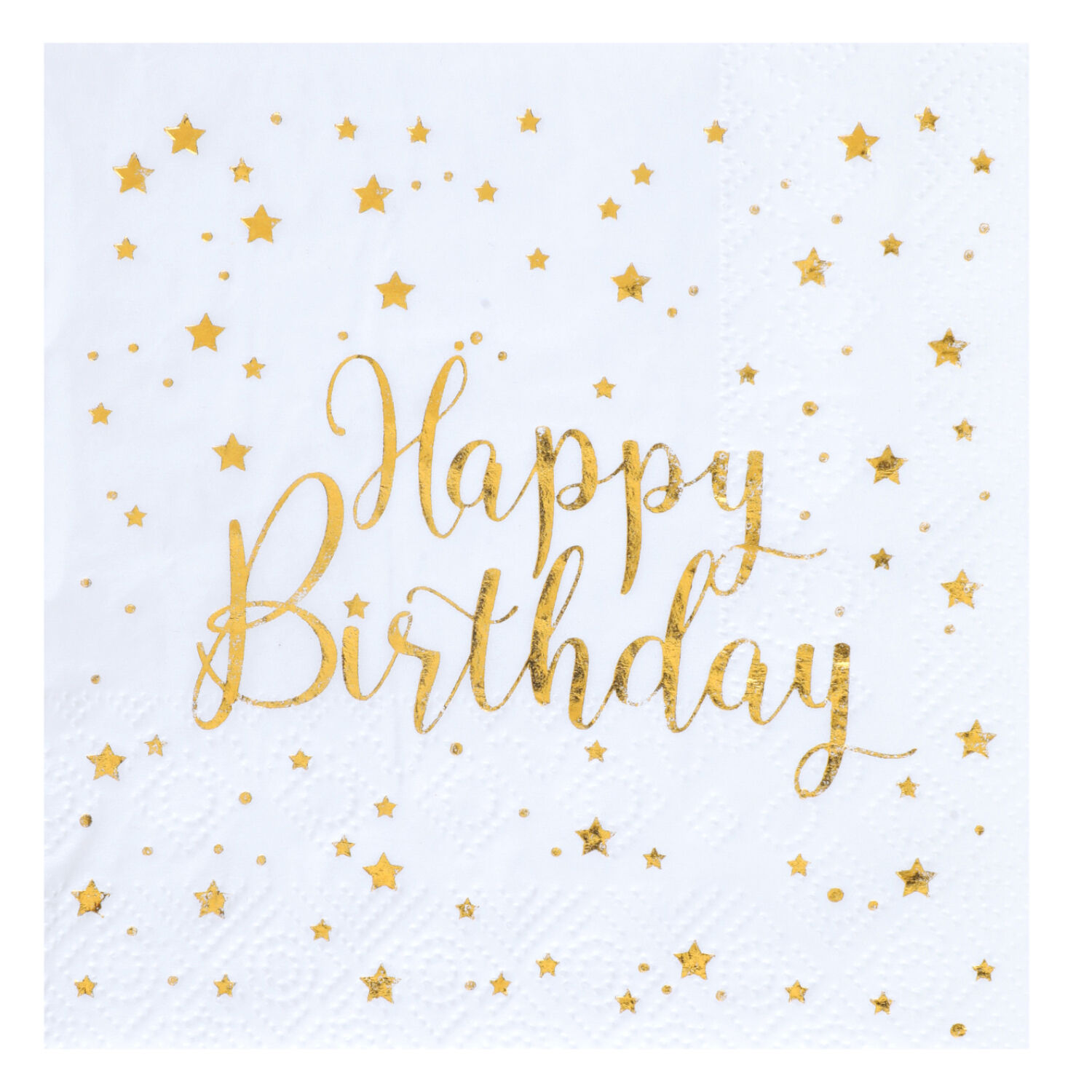 Serviette Happy Birthday, Weiss, 25 x 25 cm, 20 St�ck