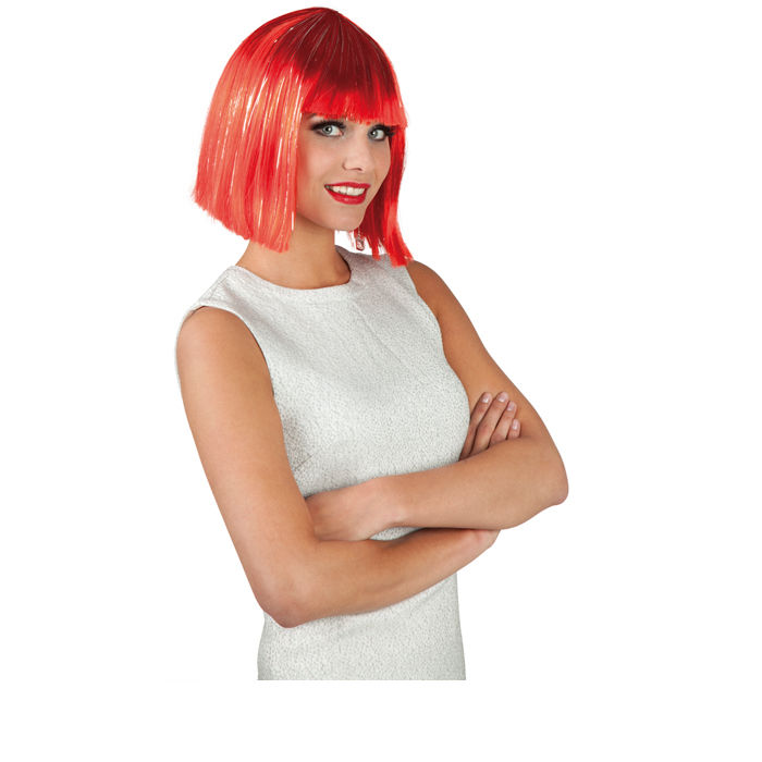 SALE Perücke Gigi Glamour, rot, mit Strähnen