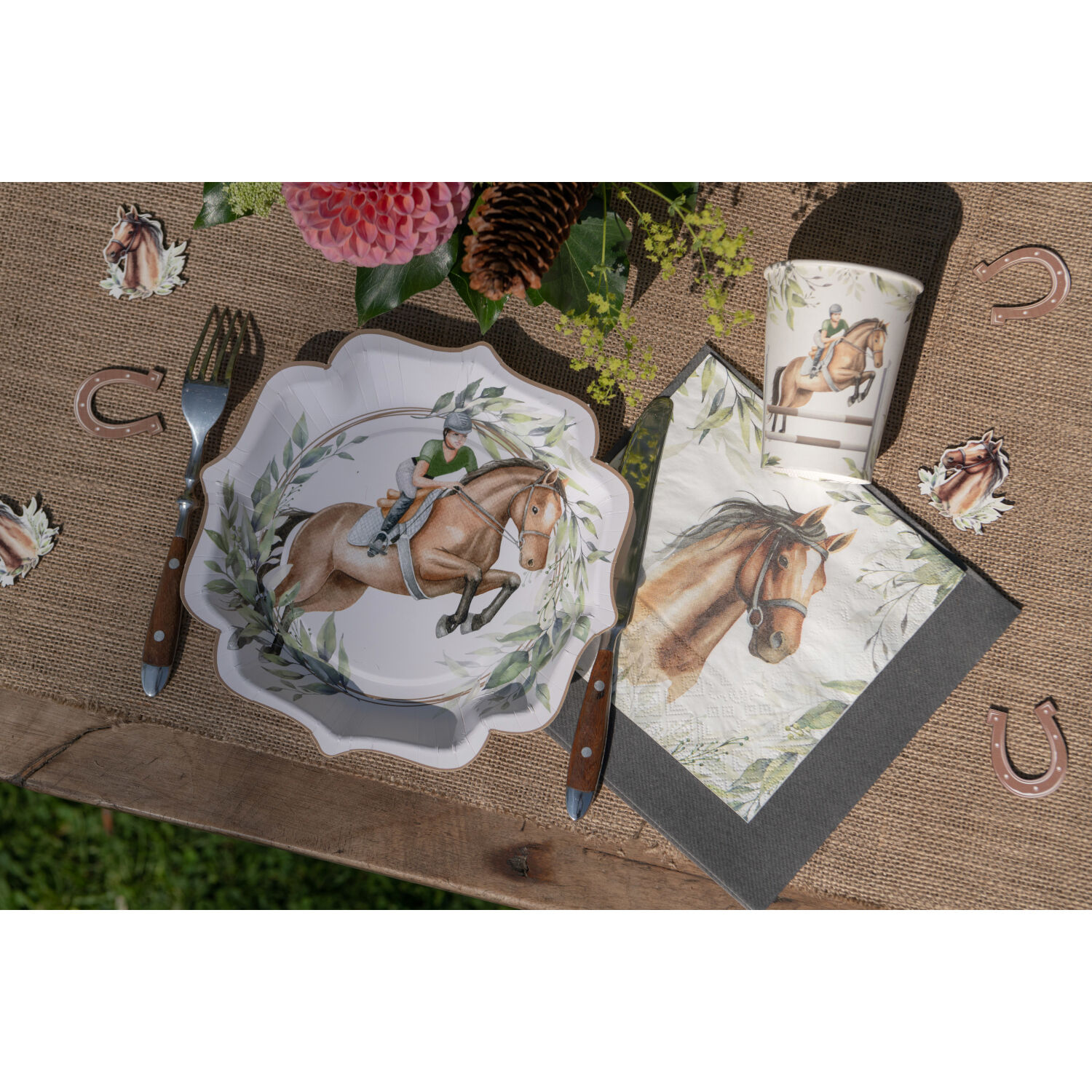 Serviette Pferd, 33 x 33 cm, 20 St�ck Bild 2