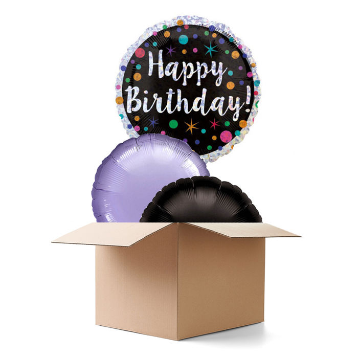 Ballongrsse Happy-Birthday / Herzlichen Glckwunsch Polka Dot, 3 Ballons