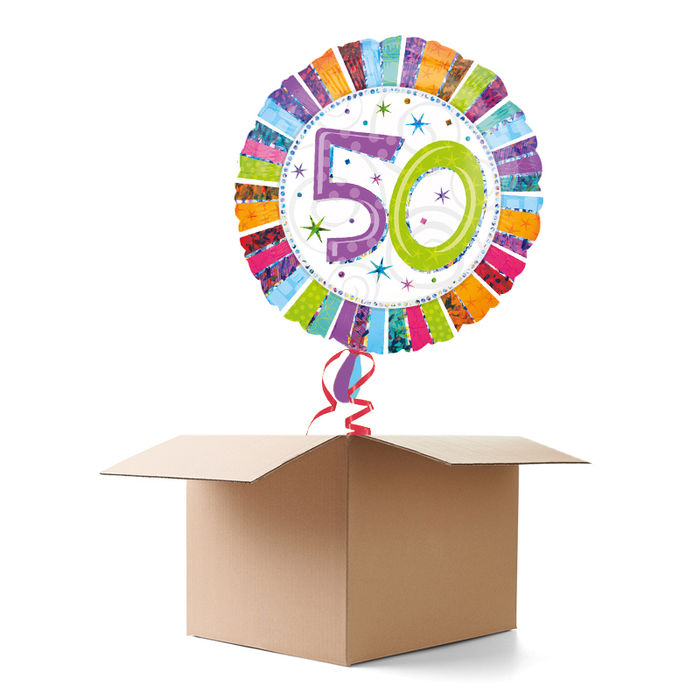 SALE Ballongrsse H-Birthday, Radiant 50, 1 Ballon