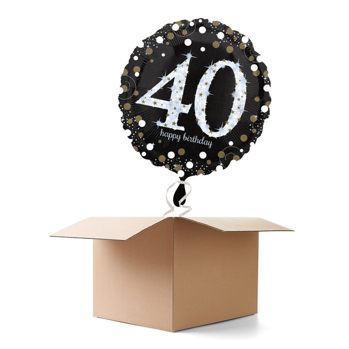 Ballongrsse H-Birthday, Sparkling 40, 1 Ballon