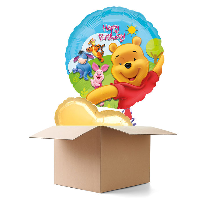 Ballongrsse Happy-Birthday / Herzlichen Glckwunsch Winnie the Pooh, 2 Ballons