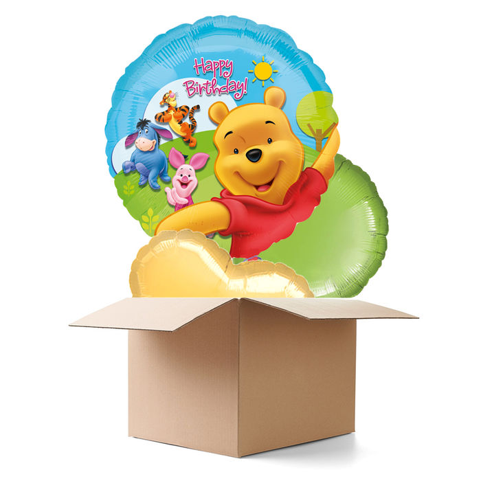 Ballongrsse Happy-Birthday / Herzlichen Glckwunsch Winnie the Pooh, 3 Ballons