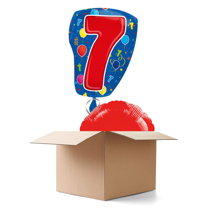 Ballongre Happy Birthday, Zahl 7th, 2 Ballons