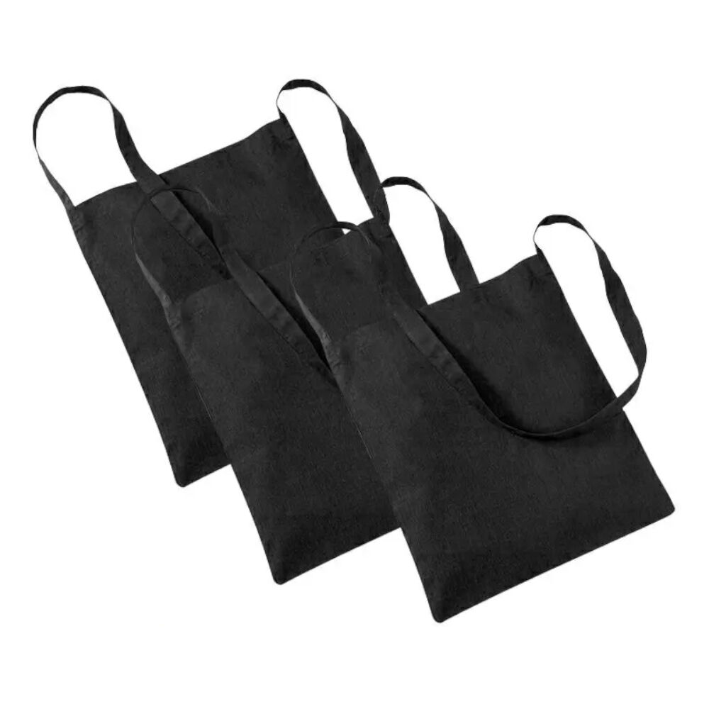 Sparpack Baumwolltasche / Wurfbeutel 34x40cm, Schwarz 24 St.