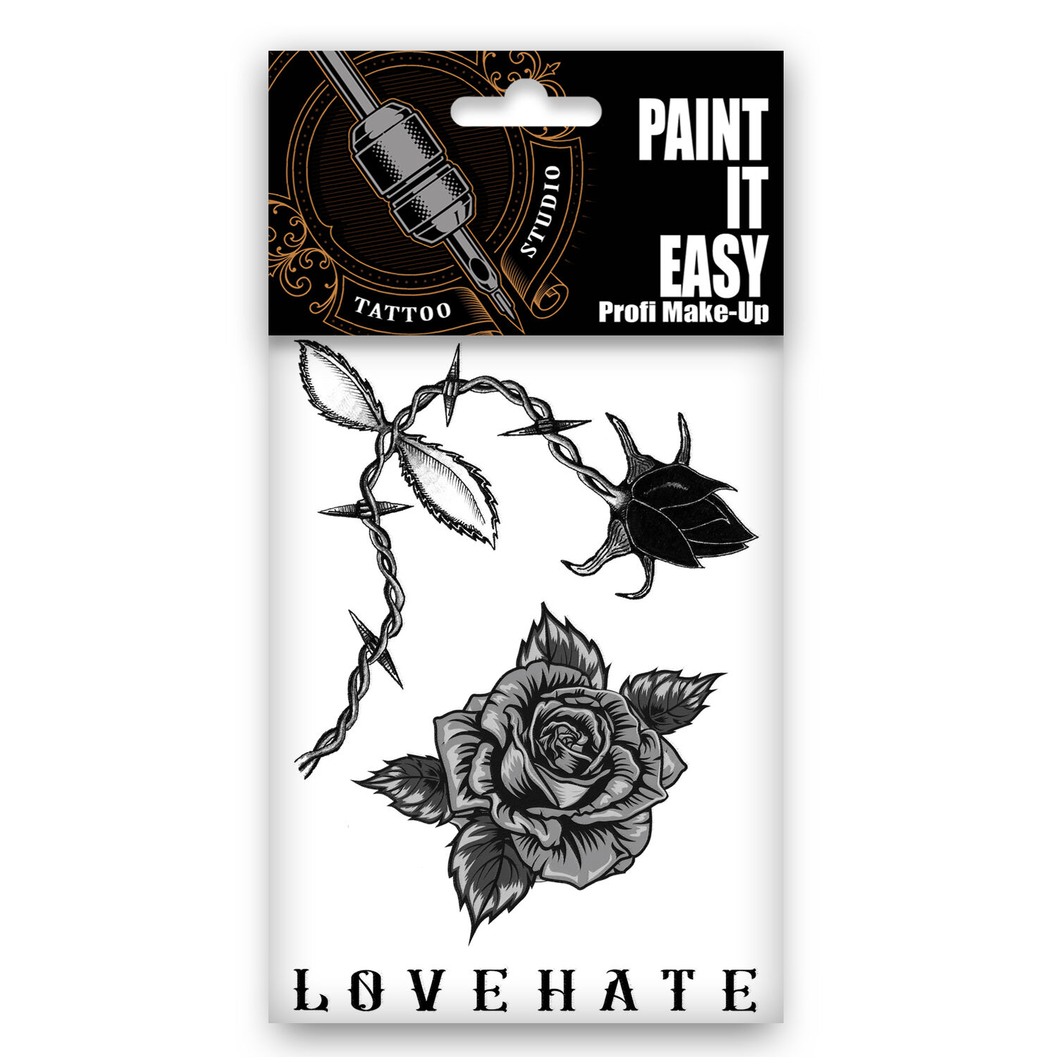 NEU Temporres Tattoo-Motiv Reality, 10,5 x 14,8cm, Prison Love Hate