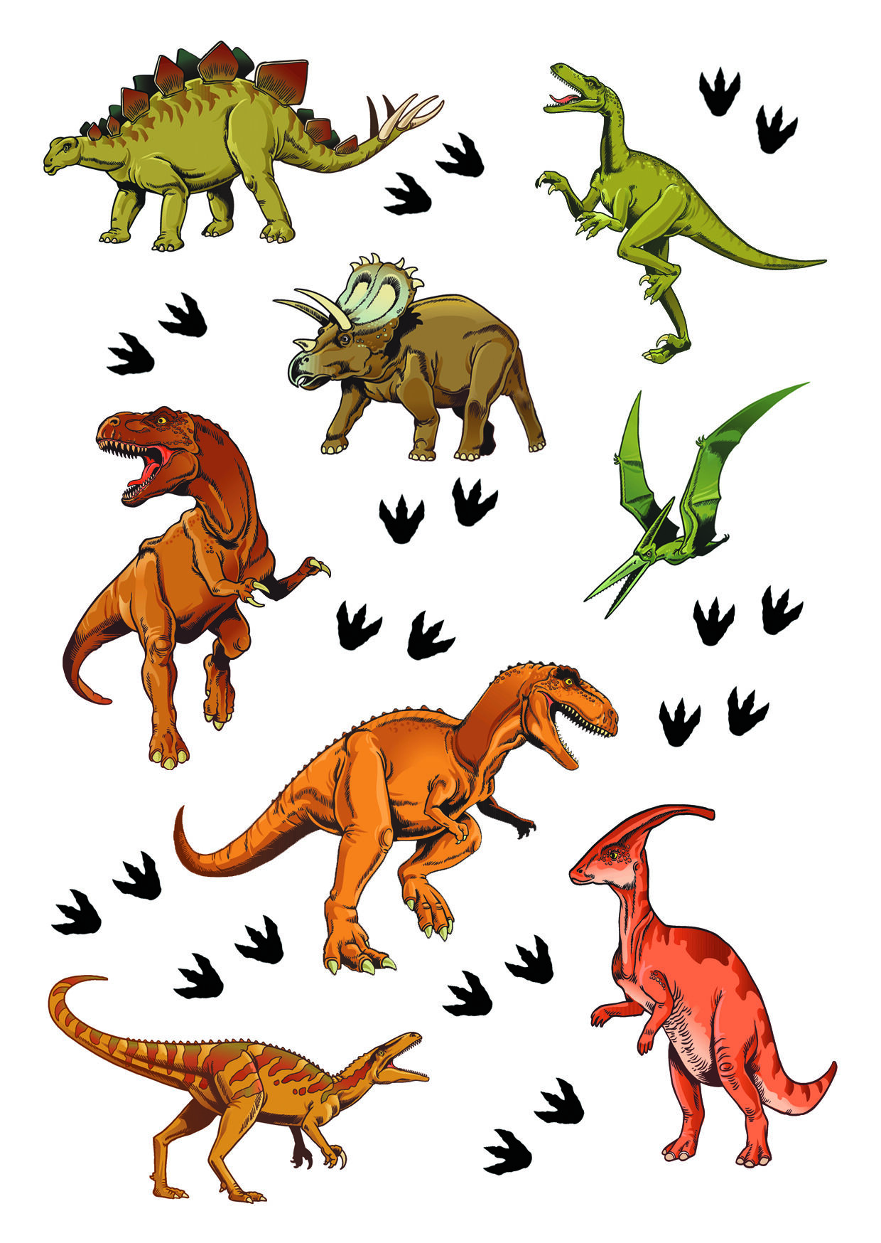 NEU Temporres Tattoo-Motiv, 10,5 x 14,8cm, Kids Dino Bild 2