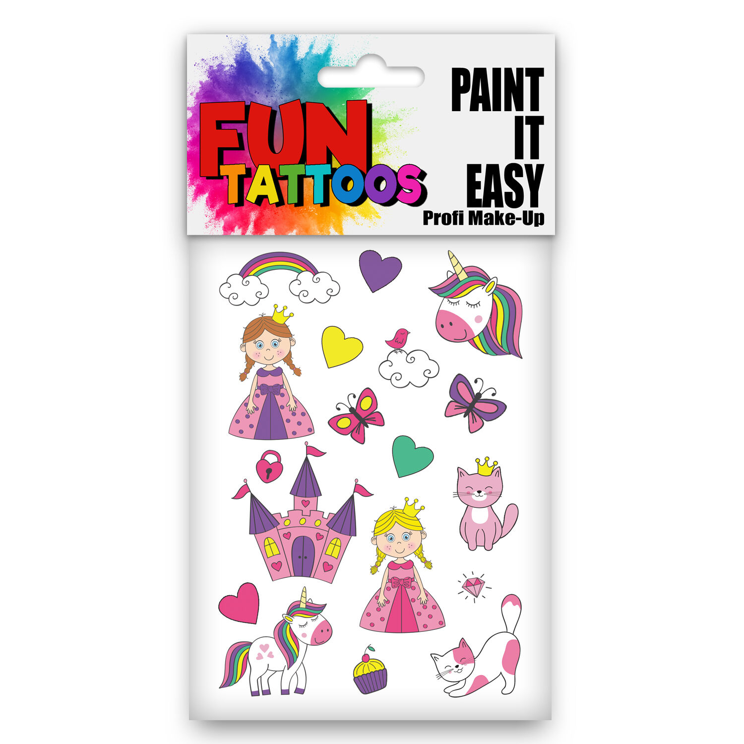 NEU Temporres Tattoo-Motiv, 10,5 x 14,8cm, Kids Prinzessin