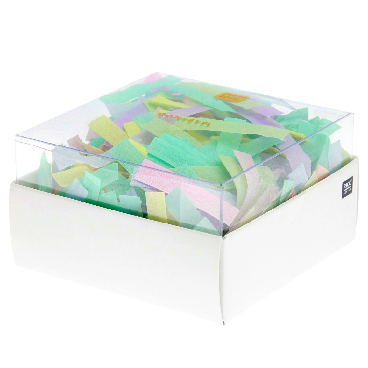 Krepp-Konfetti Streifen, Regenbogen Pastell Mix, 15 g Bild 2