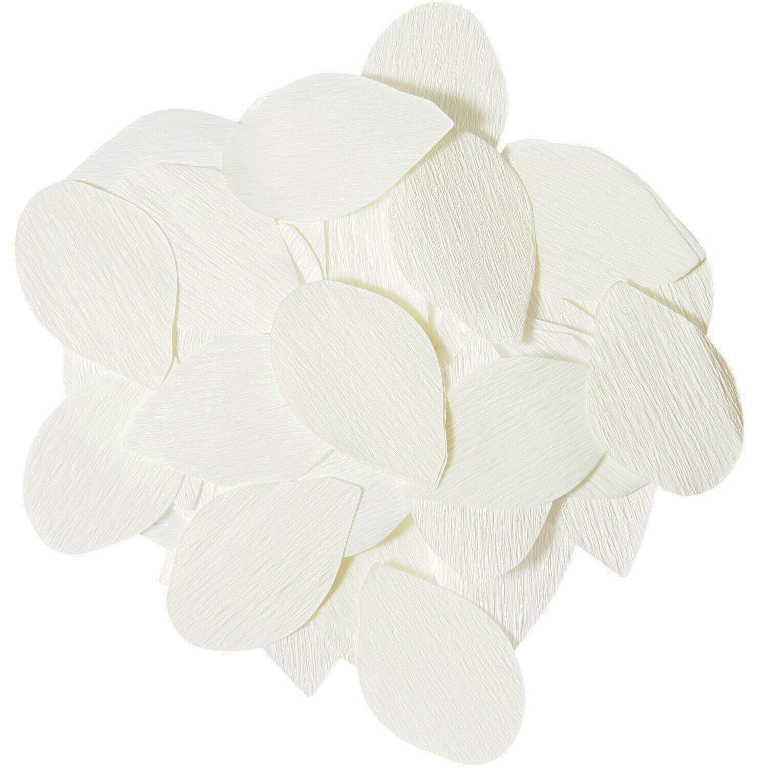 Krepp-Konfetti Rosenbl�tter, Wei�, 20 g