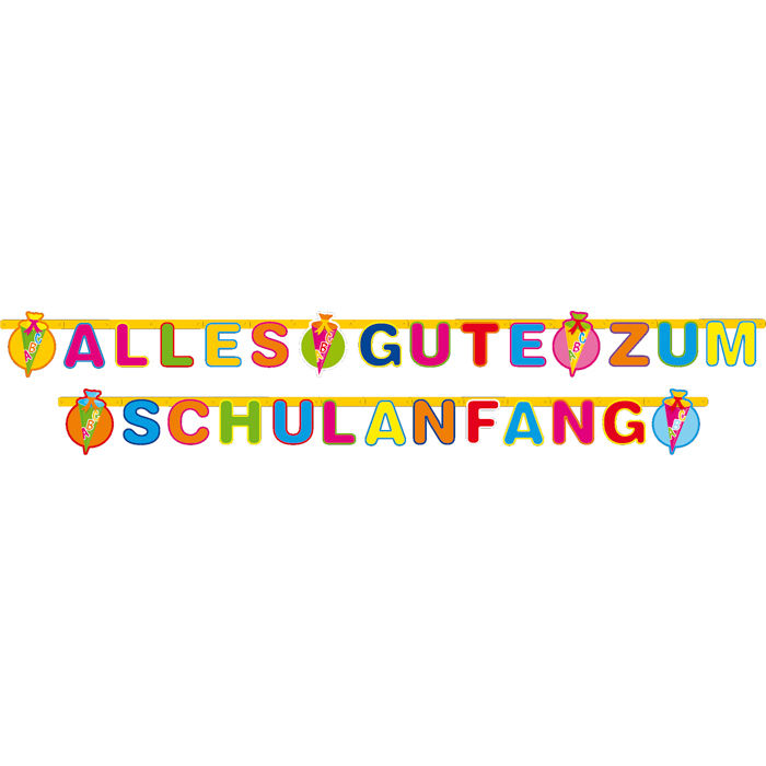 SALE Girlande Alles Gute zum Schulanfang, 3 m lang