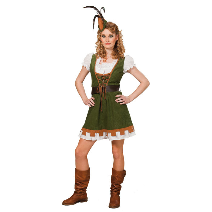 SALE Damen-Kostüm Miss Robin, grün, Gr. 44