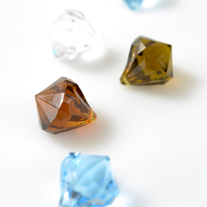 SALE Deko Diamant-Perlen, braun, 6 Stck Bild 4