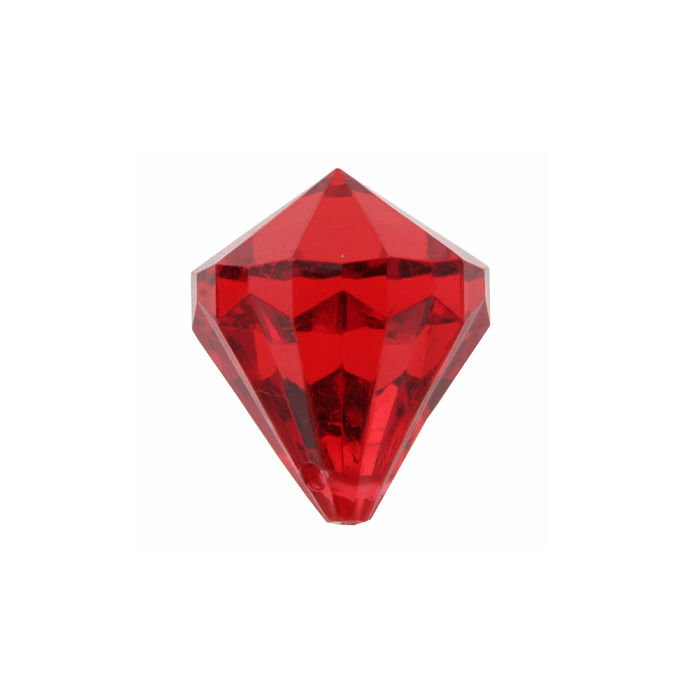 SALE Deko Diamant-Perlen, rot, 6 Stück
