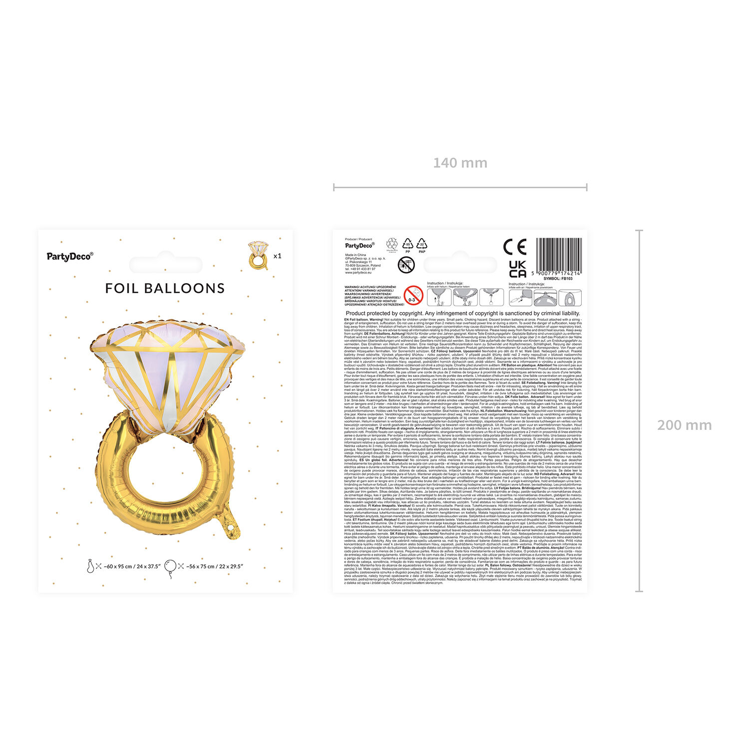 Folienballon Ring - 60 � 95 cm Bild 4