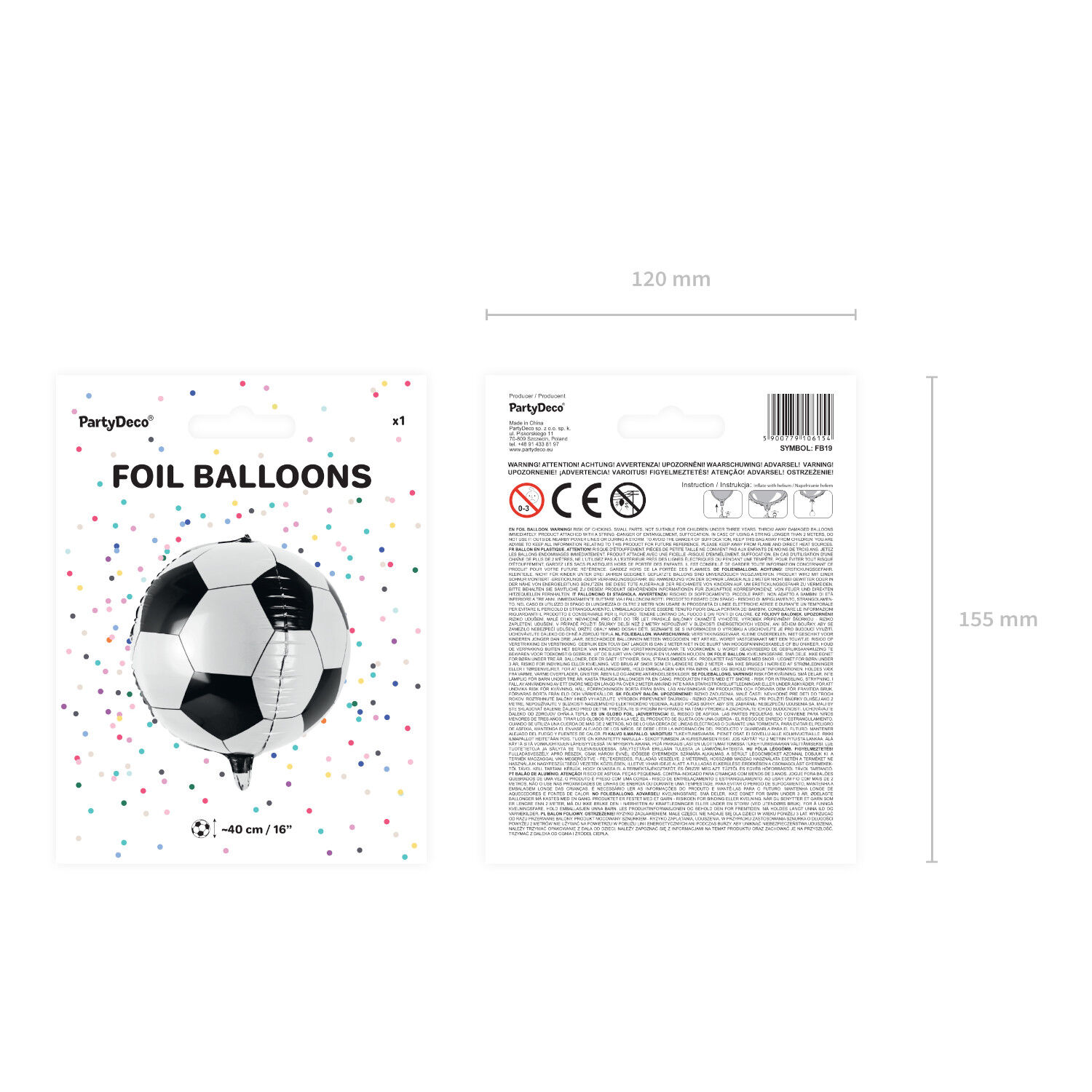 Folienballon Fu�ball � 40 cm Bild 3