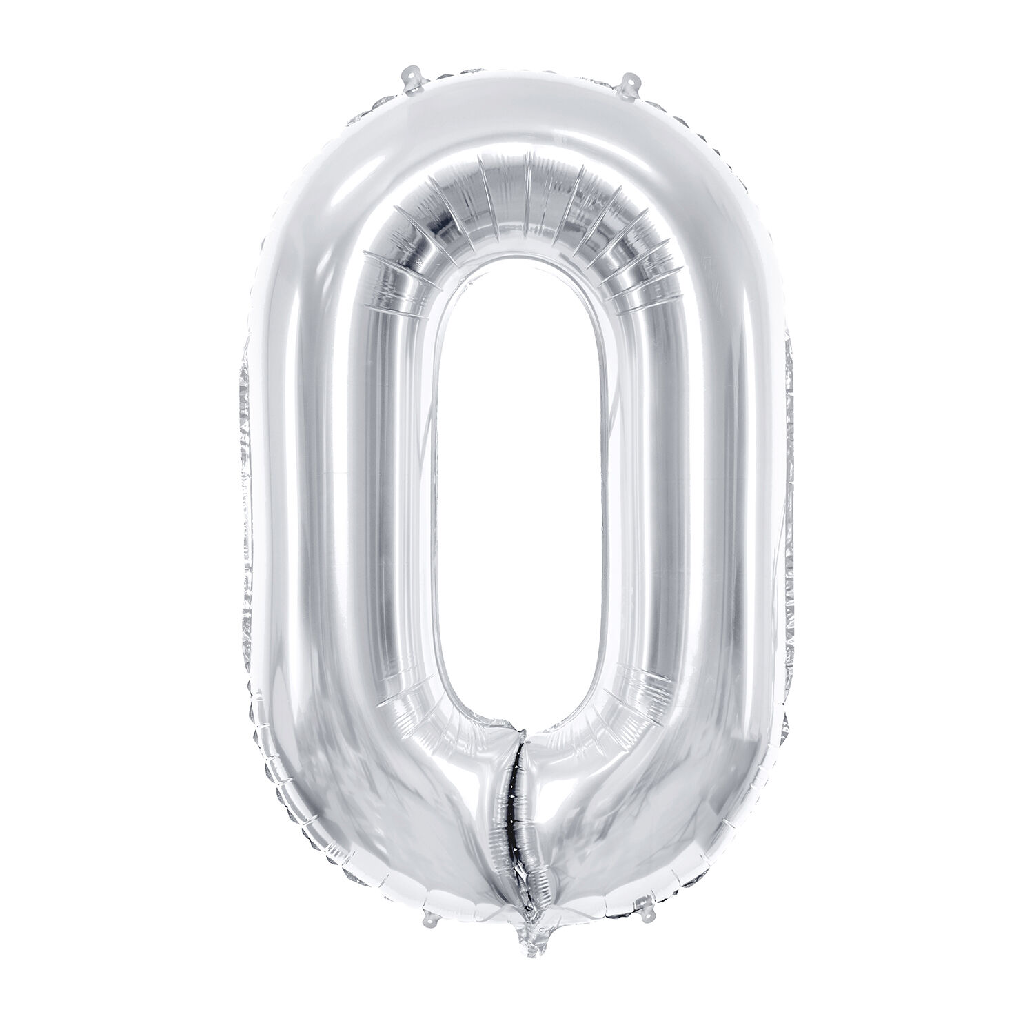 Folienballon Gro� Zahl 0 - 86 cm - Silber