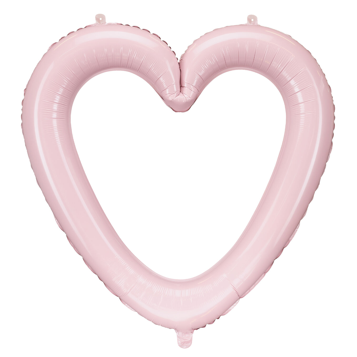 Folienballon Herzrahmen - 86 � 83,5 cm - Hellrosa