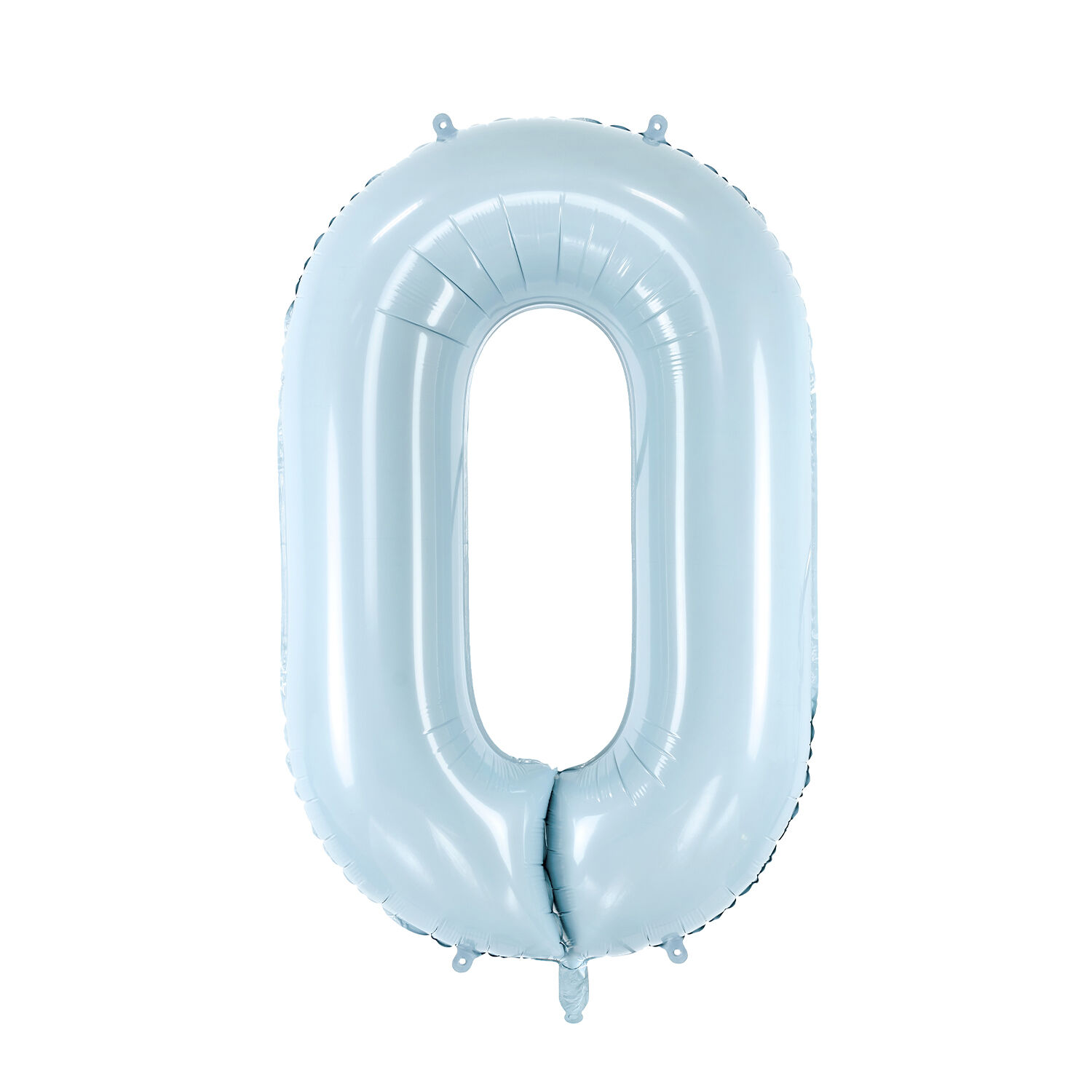 Folienballon Medium Zahl 0 - 72 cm - Hellblau