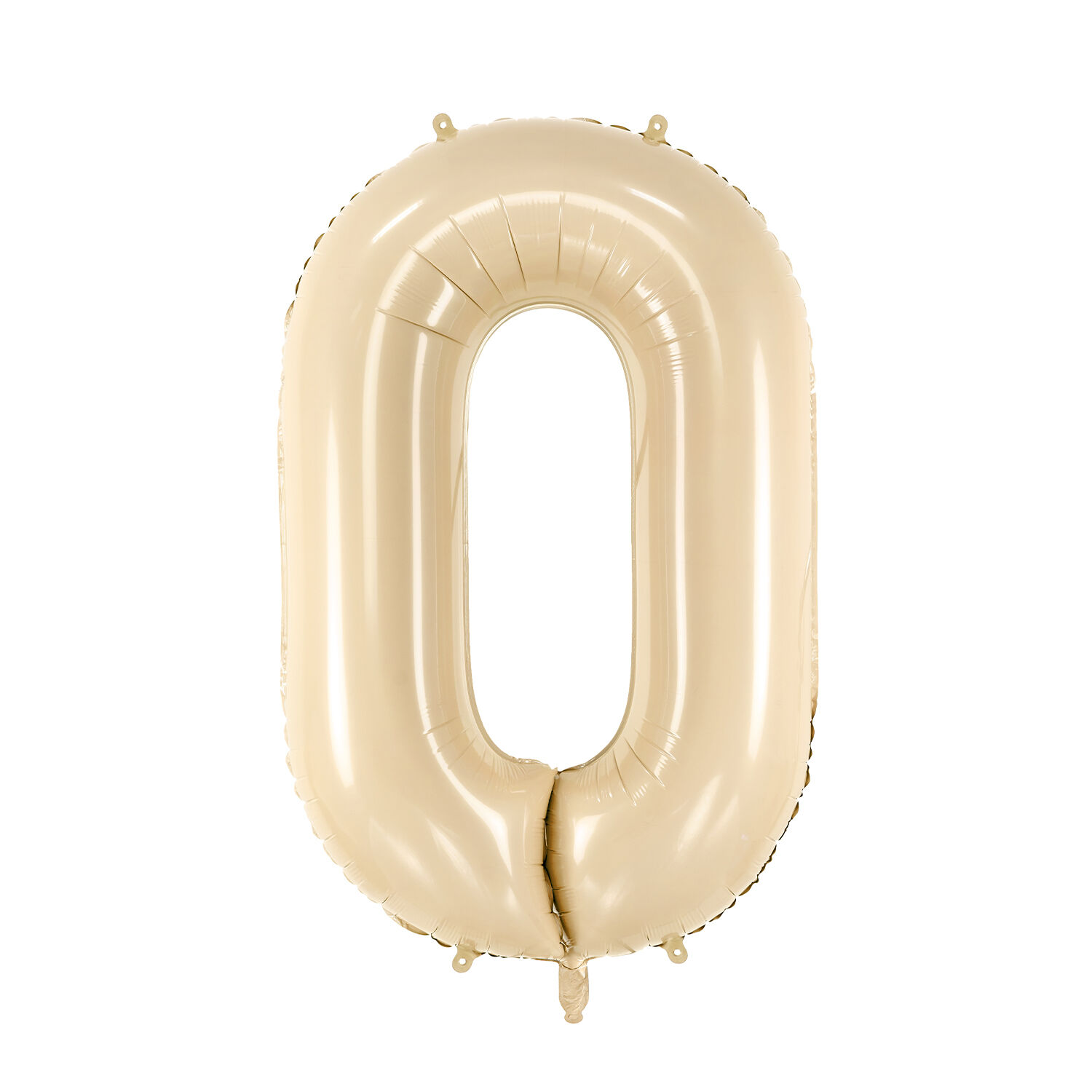 Folienballon Medium Zahl 0 - 72 cm - Beige