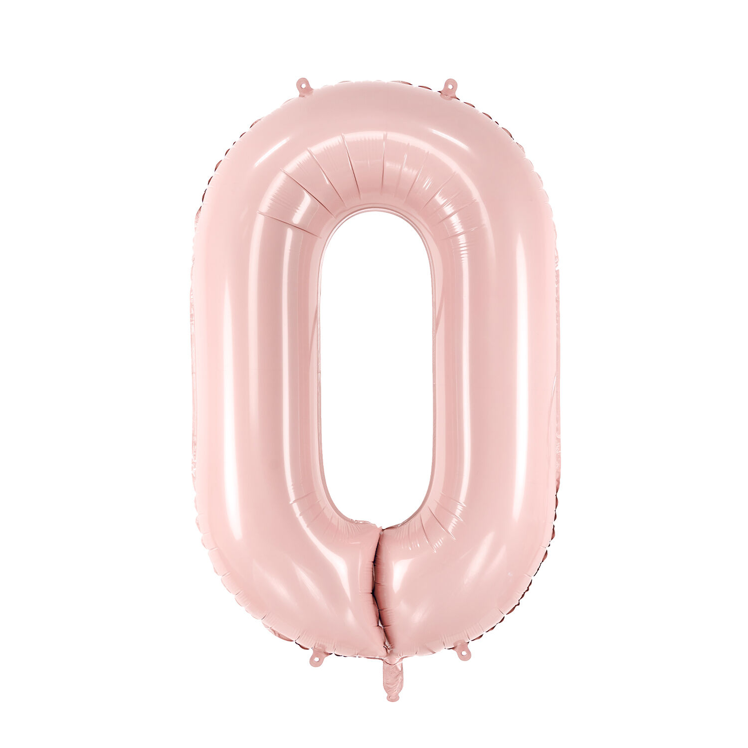 Folienballon Medium Zahl 0 - 72 cm - Hellrosa
