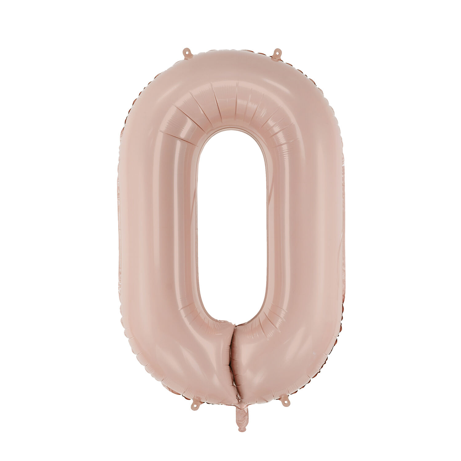 Folienballon Medium Zahl 0 - 72 cm - Dunkelbeige matt