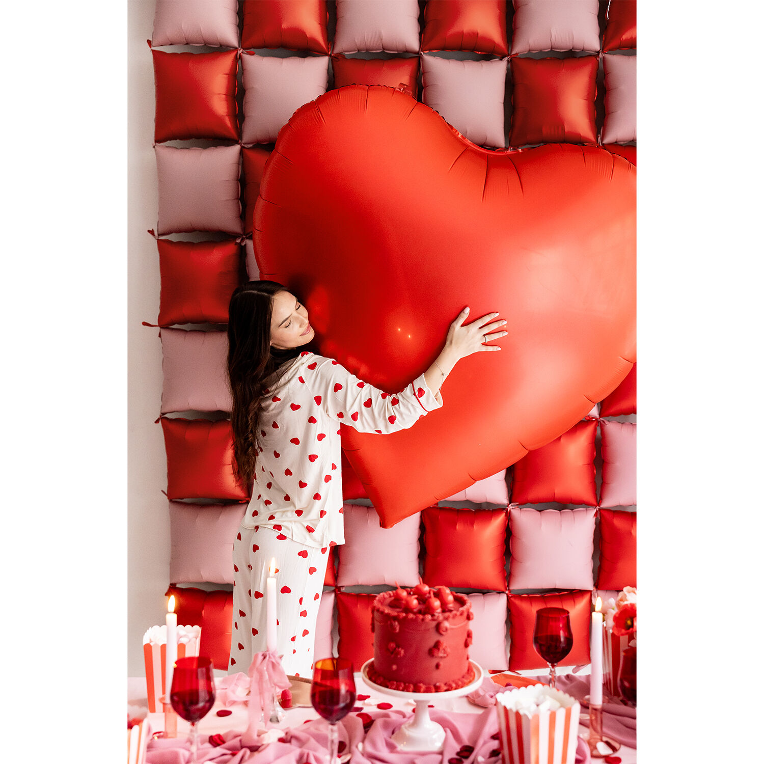 Folienballon XXL-Herz - 136 � 129 cm, rot Bild 3