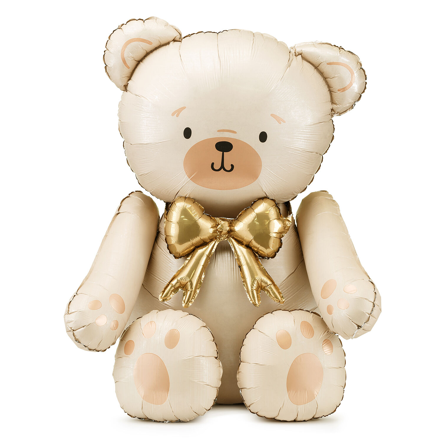 Folienballon Teddyb�r sitzend - 75 � 84 cm - Creme