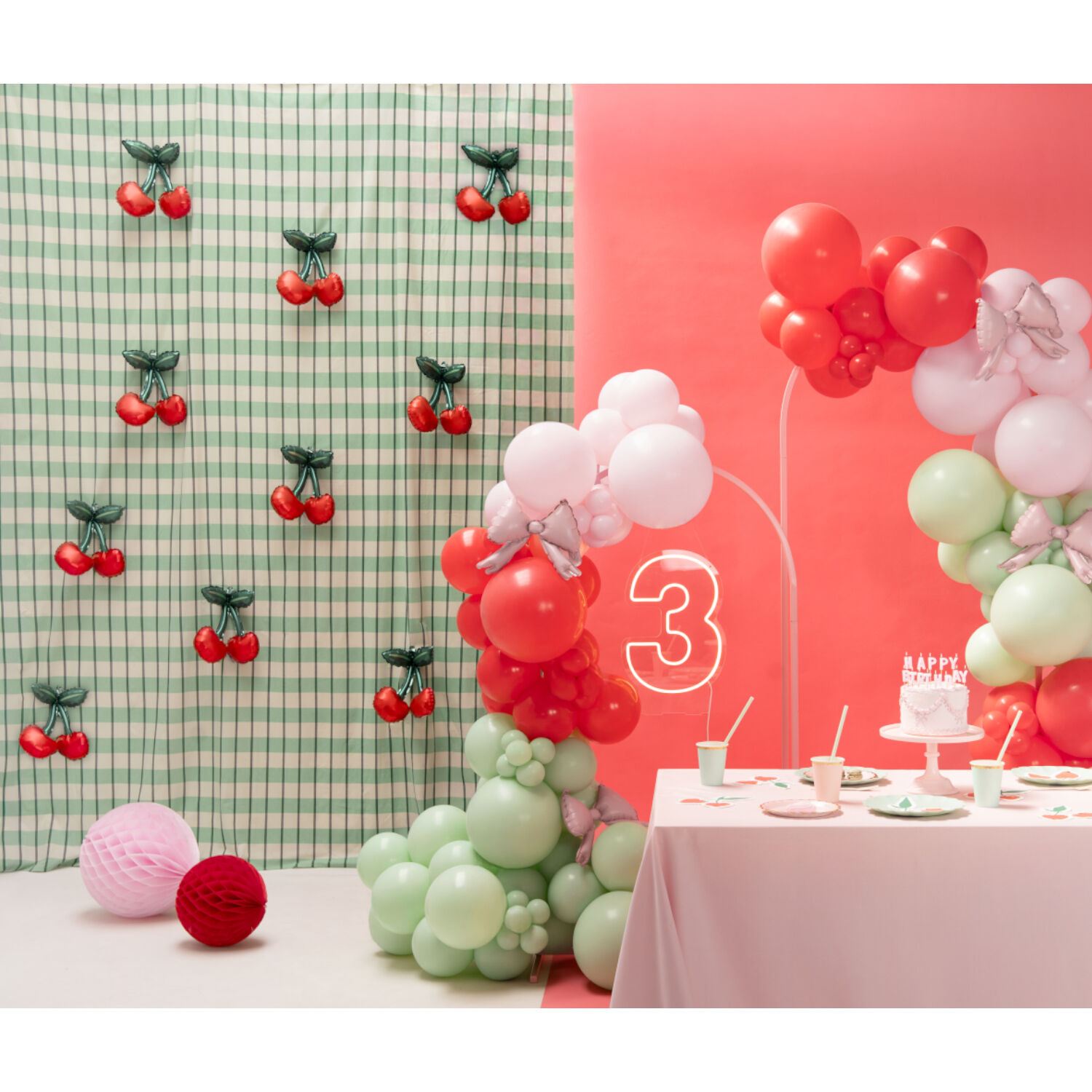 Folienballons Kirschen - 28 � 31 cm - Set mit 3 St�ck Bild 2